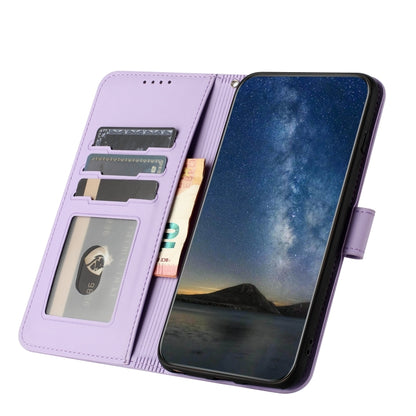 For iPhone 15 Pro Max Datura Flower Embossed Flip Leather Phone Case(Purple) - iPhone 15 Pro Max Cases by buy2fix | Online Shopping UK | buy2fix