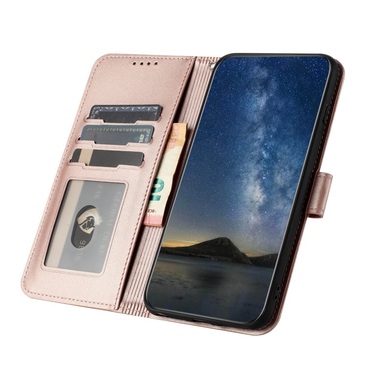 For iPhone 15 Pro Max Datura Flower Embossed Flip Leather Phone Case(Rose Gold) - iPhone 15 Pro Max Cases by buy2fix | Online Shopping UK | buy2fix