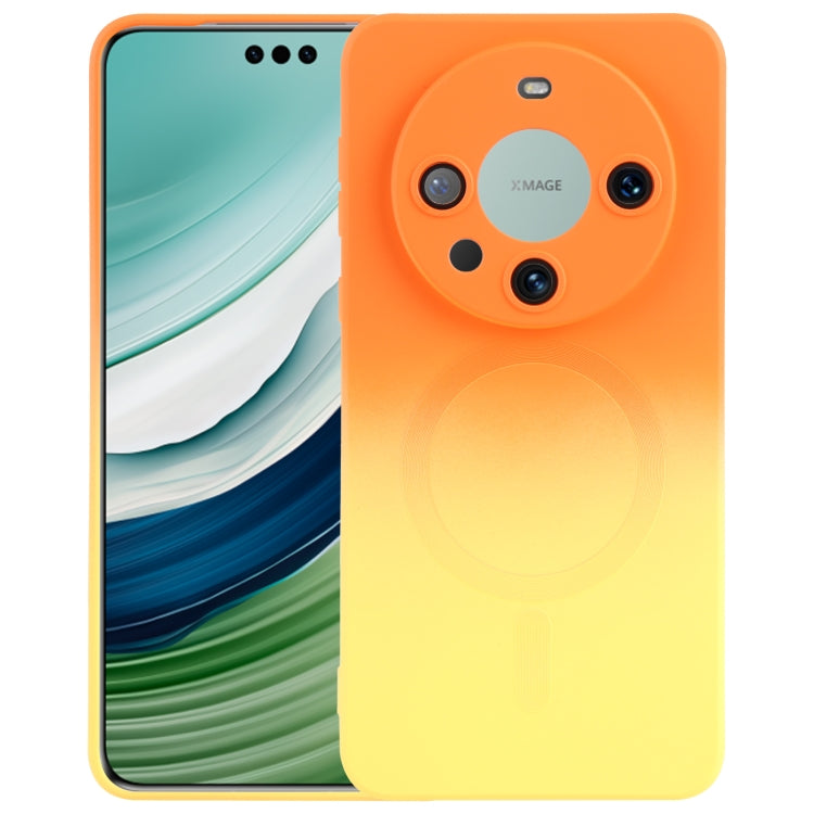 For Huawei Mate 60 Pro / 60 Pro+ Liquid TPU Silicone Gradient MagSafe Phone Case(Orange Yellow) by buy2fix