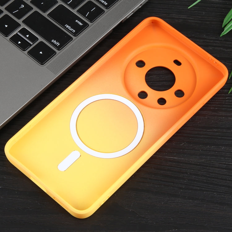 For Huawei Mate 60 Pro / 60 Pro+ Liquid TPU Silicone Gradient MagSafe Phone Case(Orange Yellow) by buy2fix