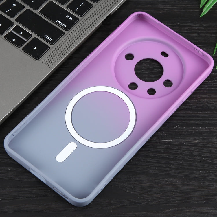 For Huawei Mate 60 Pro / 60 Pro+ Liquid TPU Silicone Gradient MagSafe Phone Case(Purple Grey) by buy2fix