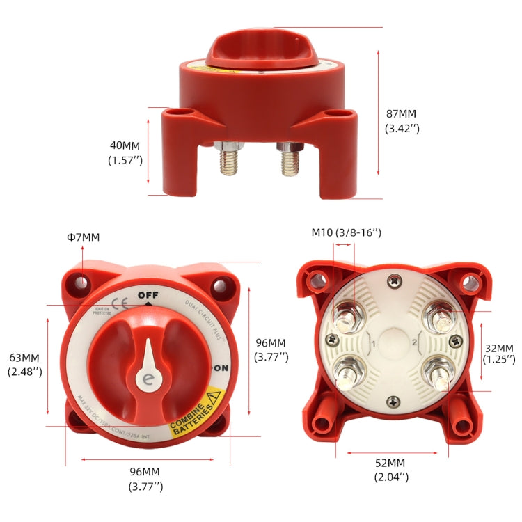 CP-0084-02 5511E Car / Yacht High Current Knob Switch - Car Switches by buy2fix | Online Shopping UK | buy2fix