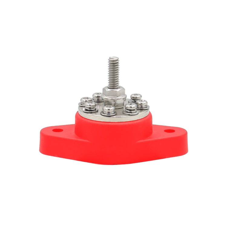 5/16 inch M8 RV Yacht 8-way Terminal Stud with 2pcs M5x20 Screws(Red) - Booster Cable & Clip by buy2fix | Online Shopping UK | buy2fix