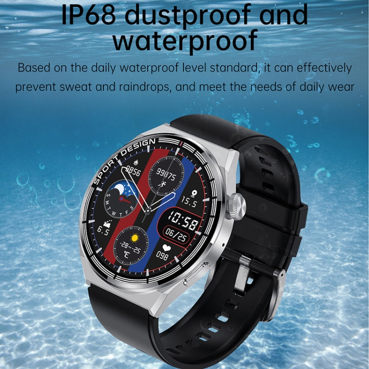 HDT MAX 1.60 inch Black Dial Leather Band IP68 Waterproof Smart Watch Support Bluetooth Call(Black) - Smart Watches by buy2fix | Online Shopping UK | buy2fix