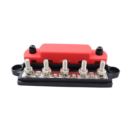 CP-4126 RV / Yacht M8 5-stud Double Row Busbar(Red Black) - Fuse by buy2fix | Online Shopping UK | buy2fix