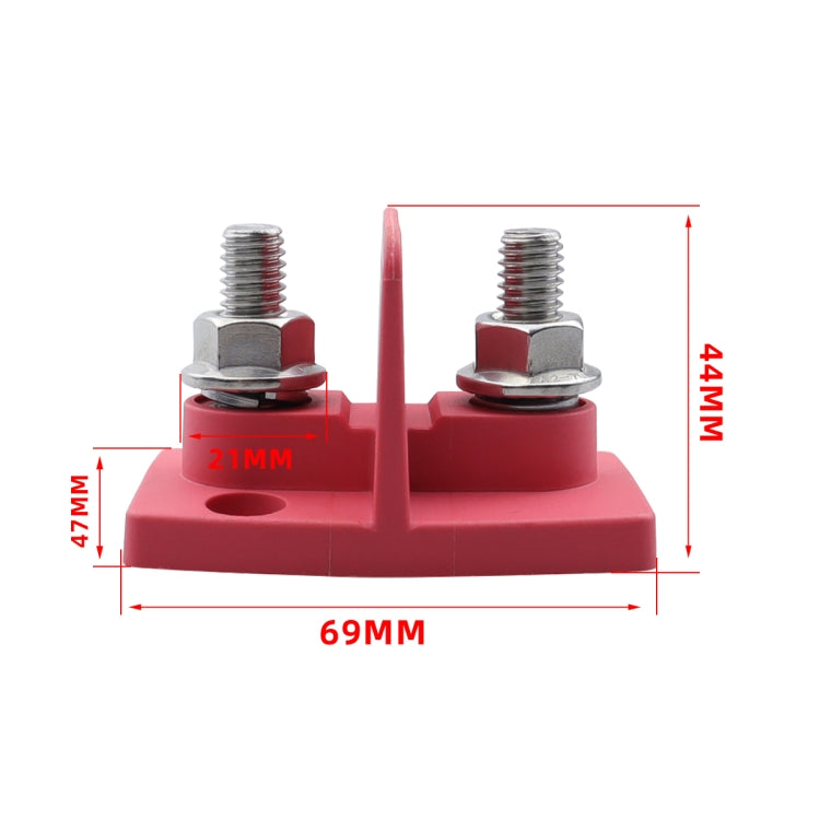 Dual Power M10 Binding Post Cable Connector(Red) - Fuse by buy2fix | Online Shopping UK | buy2fix