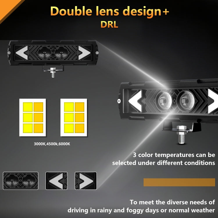 S17 6 inch Arrow Binocular Spotlight(Black) - Work Lights by buy2fix | Online Shopping UK | buy2fix