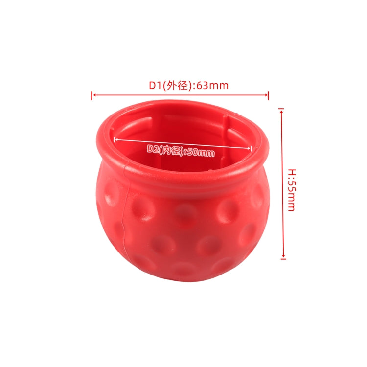 Universal 50mm Automatic Tow Bar Ball Cap Trailer Soft Rubber Protective Cap(Red) - Air Conditioning System by buy2fix | Online Shopping UK | buy2fix