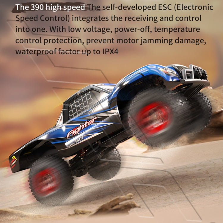 JJR/C Q39B 2.4G Four-wheel Drive High-speed Climbing Carbon Brush Motor RC Jeep(Red) - RC Cars by JJR/C | Online Shopping UK | buy2fix