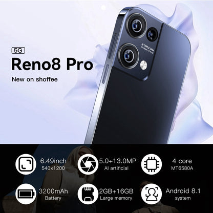 Reno8 Pro / B55, 2GB+16GB, 6.49 inch Screen, Face Identification, Android 8.1 MTK6580A Quad Core, Network: 3G, OTG, Dual SIM(Gold) by buy2fix