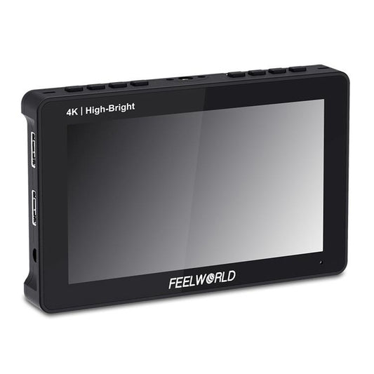 FEELWORLD F5 ProX 5.5 inch 1600nit High Bright Touch Screen DSLR Camera Field Monitor 4K HDMI F970 Install and Power Kit(Black) by FEELWORLD
