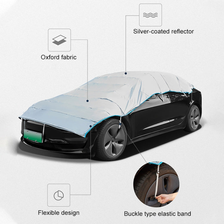 Automatic Retractable Car Universal Sunshade Snow-proof Dust-proof Cover, Size:M - PE Material by buy2fix | Online Shopping UK | buy2fix