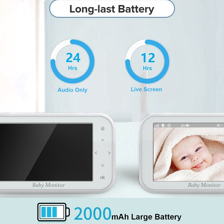 ABM201 4.5 inch Wireless Video Night Vision Baby Monitor Security Camera(US Plug) by buy2fix