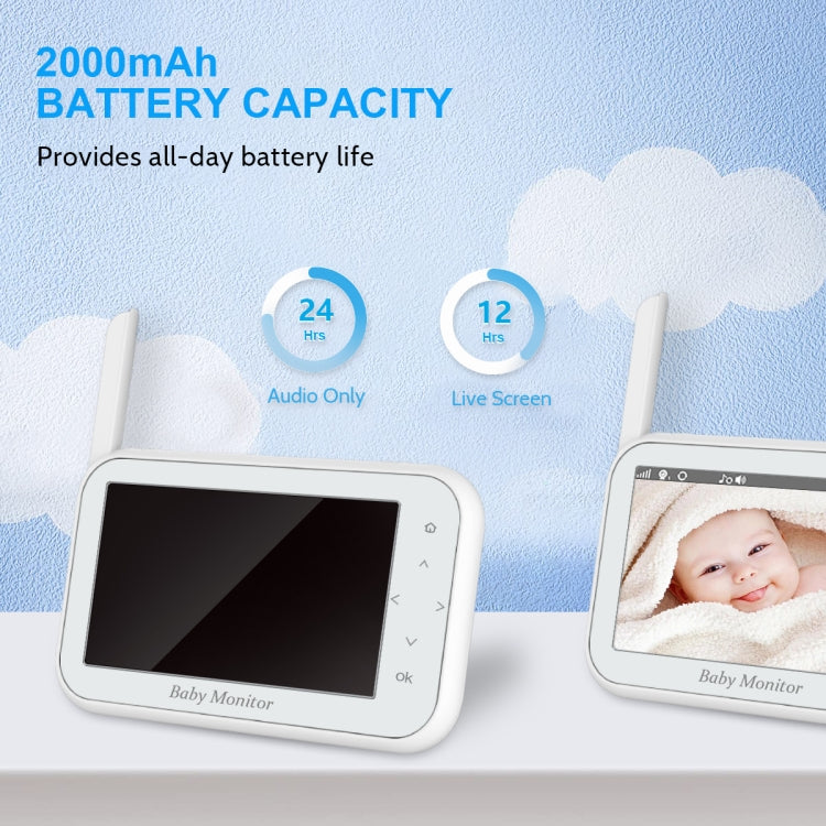 ABM201 4.5 inch Wireless Video Night Vision Baby Monitor Security Camera(US Plug) by buy2fix