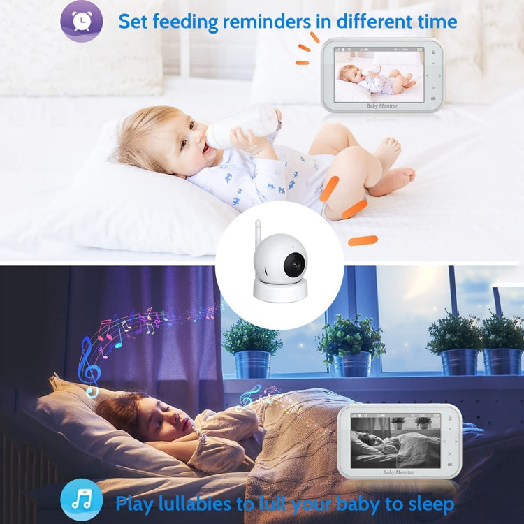 ABM201 4.5 inch Wireless Video Night Vision Baby Monitor Security Camera(US Plug) by buy2fix
