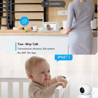 ABM201 4.5 inch Wireless Video Night Vision Baby Monitor Security Camera(EU Plug) by buy2fix