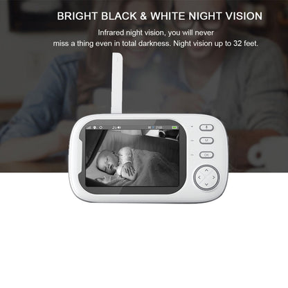 ABM600 3.5 inch Wireless Video Night Vision Baby Monitor Security Camera(EU Plug) by buy2fix