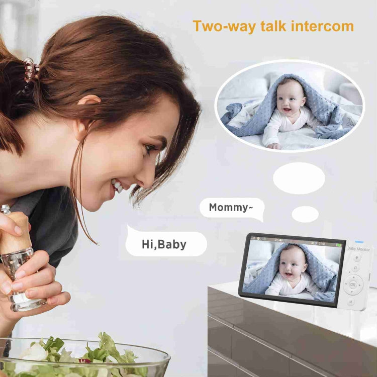ABM700 5 inch Wireless Video Night Vision Baby Monitor Security Camera(EU Plug) by buy2fix