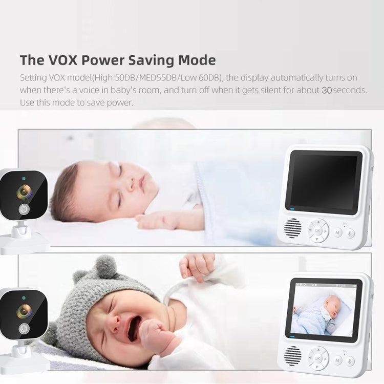 ABM900 2.8 inch Wireless Video Night Vision Baby Monitor Security Camera(EU Plug) by buy2fix