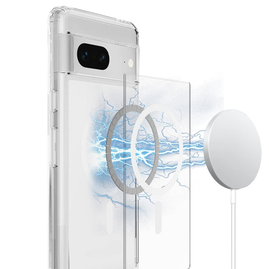 For Google Pixel 7 MagSafe Clear Acrylic PC Hybrid TPU Phone Case(Transparent) by buy2fix