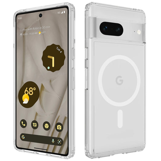 For Google Pixel 7 MagSafe Clear Acrylic PC Hybrid TPU Phone Case(Transparent) by buy2fix
