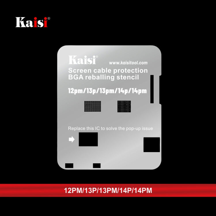 Kaisi LCD Screen IC BGA Reballing Stencil for iPhone 11 to 14 Pro Max - BGA Stencils by Kaisi | Online Shopping UK | buy2fix