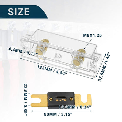 3 in 1 ANL Car Audio Modified Fuse Holder with 200A Fuse, Current:80A - Fuse by buy2fix | Online Shopping UK | buy2fix