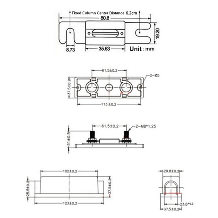 3 in 1 ANL Car Audio Modified Fuse Holder with 200A Fuse, Current:120A - Fuse by buy2fix | Online Shopping UK | buy2fix