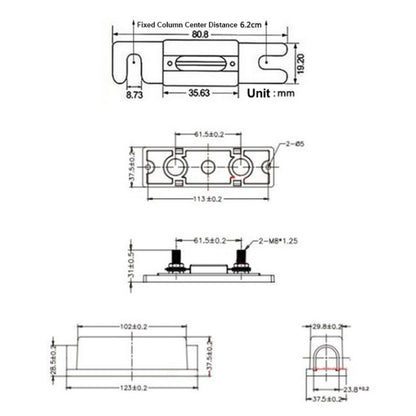 3 in 1 ANL Car Audio Modified Fuse Holder with 200A Fuse, Current:120A - Fuse by buy2fix | Online Shopping UK | buy2fix