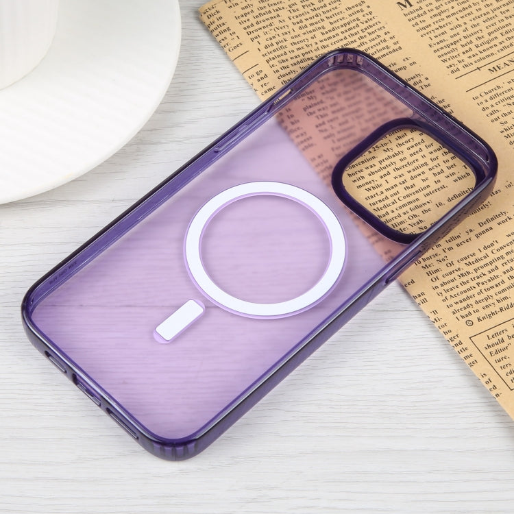 For iPhone 15 Pro Max GEBEI MagSafe Magnetic Transparent Phone Case(Purple) - iPhone 15 Pro Max Cases by GEBEI | Online Shopping UK | buy2fix