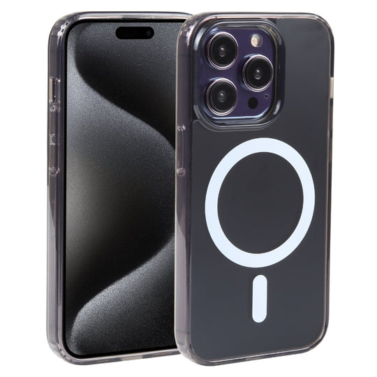 For iPhone 15 Pro GEBEI MagSafe Magnetic Transparent Phone Case(Transparent Black)