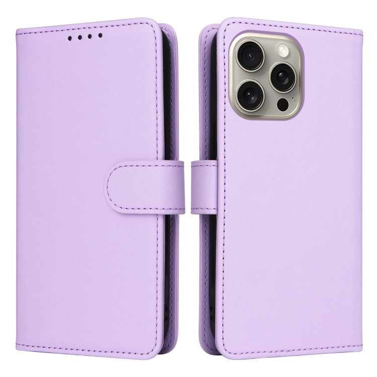 For iPhone 15 Pro Max BETOPNICE BN-005 2 in 1 Detachable Imitate Genuine Leather Phone Case(Light Purple) - iPhone 15 Pro Max Cases by BETOPNICE | Online Shopping UK | buy2fix