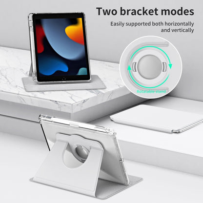 For iPad Pro 9.7 / 9.7 2018 / 2017 360 Rotation Detachable Clear Acrylic Leather Tablet Case(Grey) by buy2fix