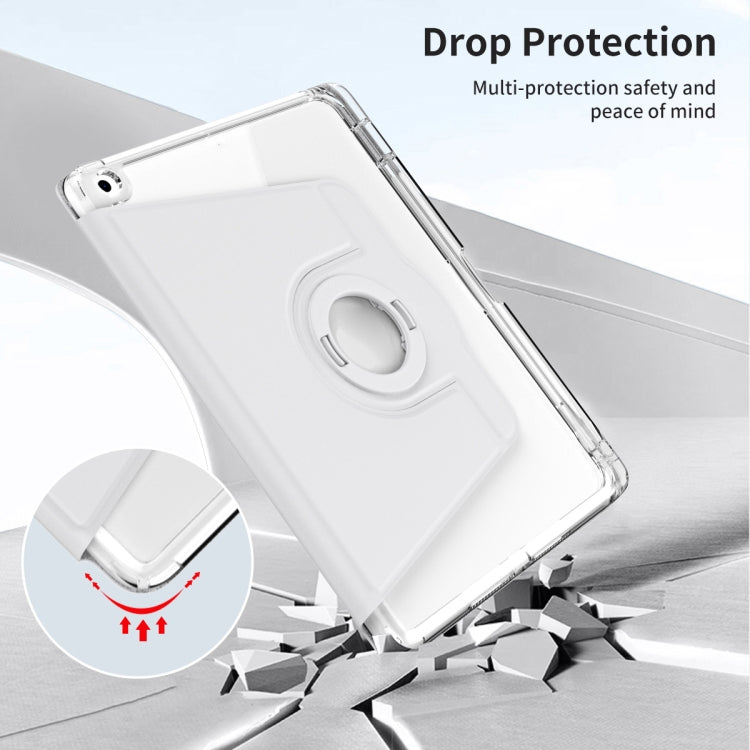 For iPad Pro 9.7 / 9.7 2018 / 2017 360 Rotation Detachable Clear Acrylic Leather Tablet Case(Grey) by buy2fix