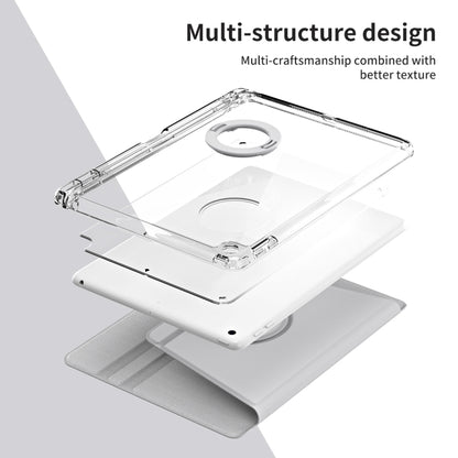 For iPad Pro 9.7 / 9.7 2018 / 2017 360 Rotation Detachable Clear Acrylic Leather Tablet Case(Grey) by buy2fix