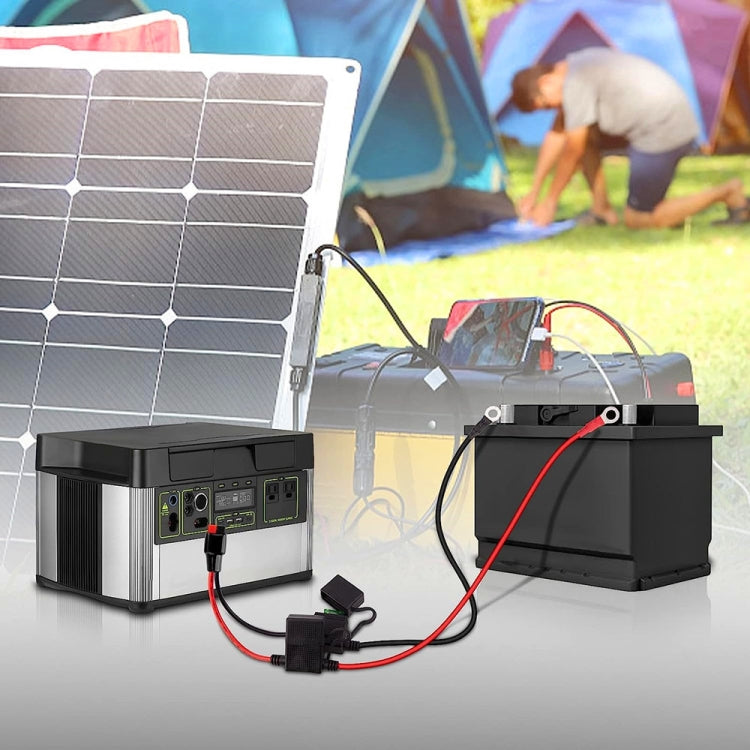 Dual Positive / Negative ATC Style Fuse Holder 10AWG Wire with Ring Terminals & 4 Connectors by buy2fix