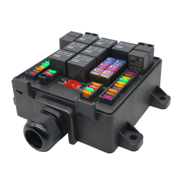 12V 4 Pin Car RV Waterproof Fuse Relay Box Car Modified Multi-Light Control Fuse Box by buy2fix