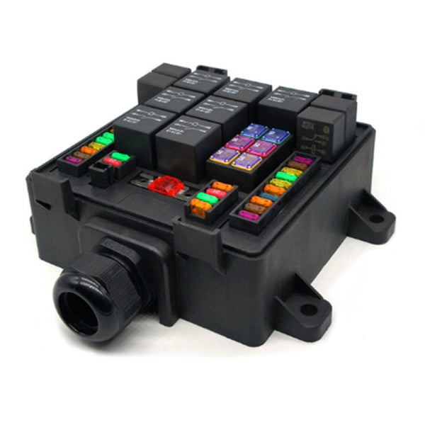 24V 5 Pin Car RV Waterproof Fuse Relay Box Car Modified Multi-Light Control Fuse Box by buy2fix
