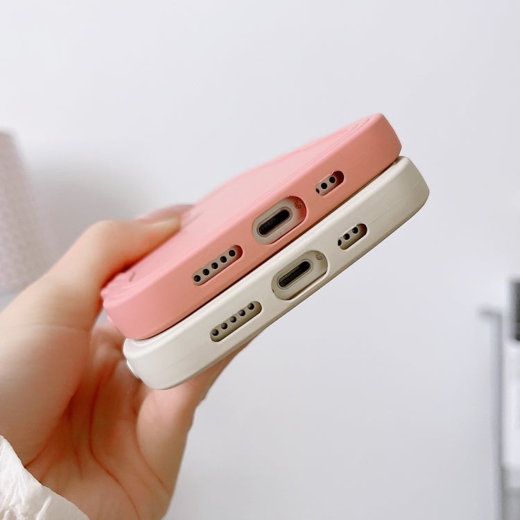 For iPhone 15 Pro Max Wave Edge Silicone Phone Case(Pink) by buy2fix