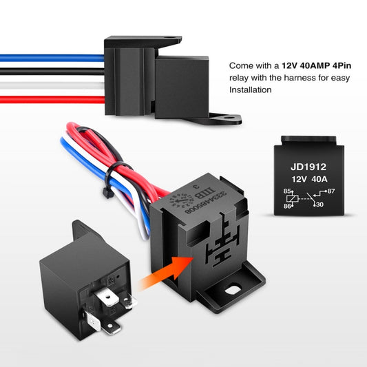 4 in 1 12V Car Racing Ignition Switch Panel with Switch & Engine Start Button & Relay Wiring Harness by buy2fix