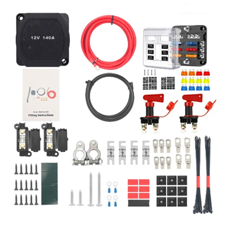 Car Dual Battery Isolator Kit 12V 140AMP Smart Voltage Sensitive Relay Charger by buy2fix