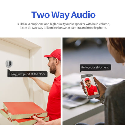 ESCAM C85 1080P 4.3 inch Smart WIFI Digital Door Viewer Supports Wide-Angle PIR & Night Vision & Dingdong Photo(White) - Video DoorBell by ESCAM | Online Shopping UK | buy2fix