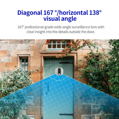 ESCAM C85 1080P 4.3 inch Smart WIFI Digital Door Viewer Supports Wide-Angle PIR & Night Vision & Dingdong Photo(White) - Video DoorBell by ESCAM | Online Shopping UK | buy2fix