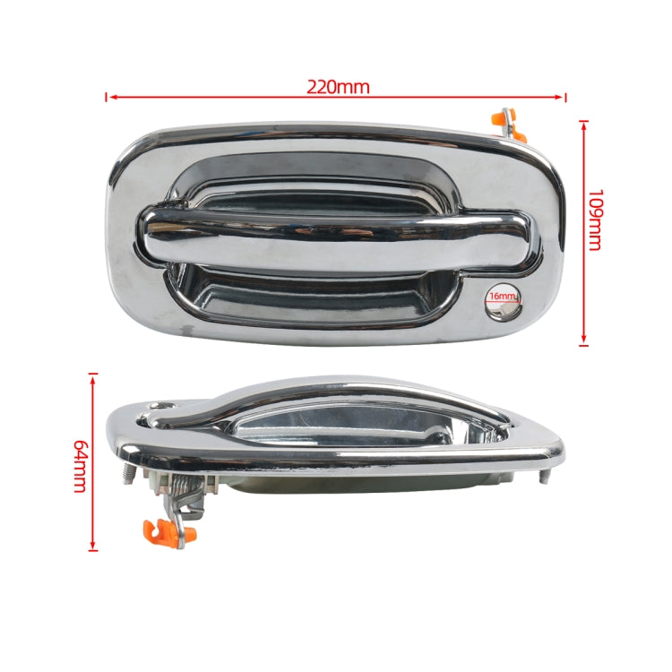 A8385-01 Car Front Left Electroplated Outside Door Handle for Chevrolet / GMC 15034985 FL by buy2fix