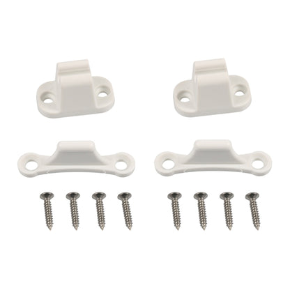 A8624 2 Pair White RV Hatch T-shape Door Fixer Kit with Screws - Locks & Hasps by buy2fix | Online Shopping UK | buy2fix