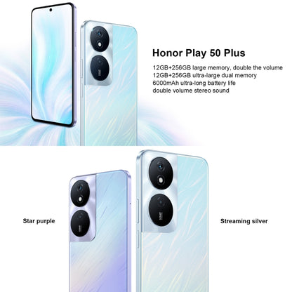 Honor Play 50 Plus, 12GB+256GB, 6.8 inch MagicOS 7.2 Dimensity 6020 Octa Core up to 2.2GHz, Network: 5G, OTG, Not Support Google Play(Silver) - Honor by Huawei | Online Shopping UK | buy2fix