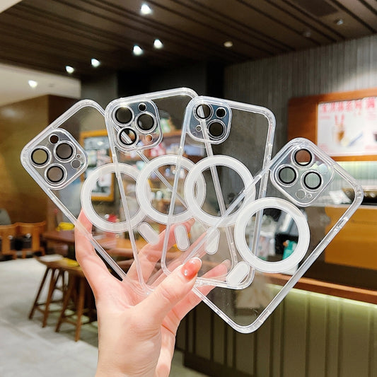 For iPhone 13 Pro Acrylic MagSafe Magnetic Lens Film Protection Phone Case(Transparent) by buy2fix