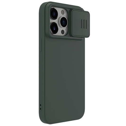For iPhone 15 Pro NILLKIN CamShield MagSafe Liquid Silicone Phone Case(Dark Green) by NILLKIN