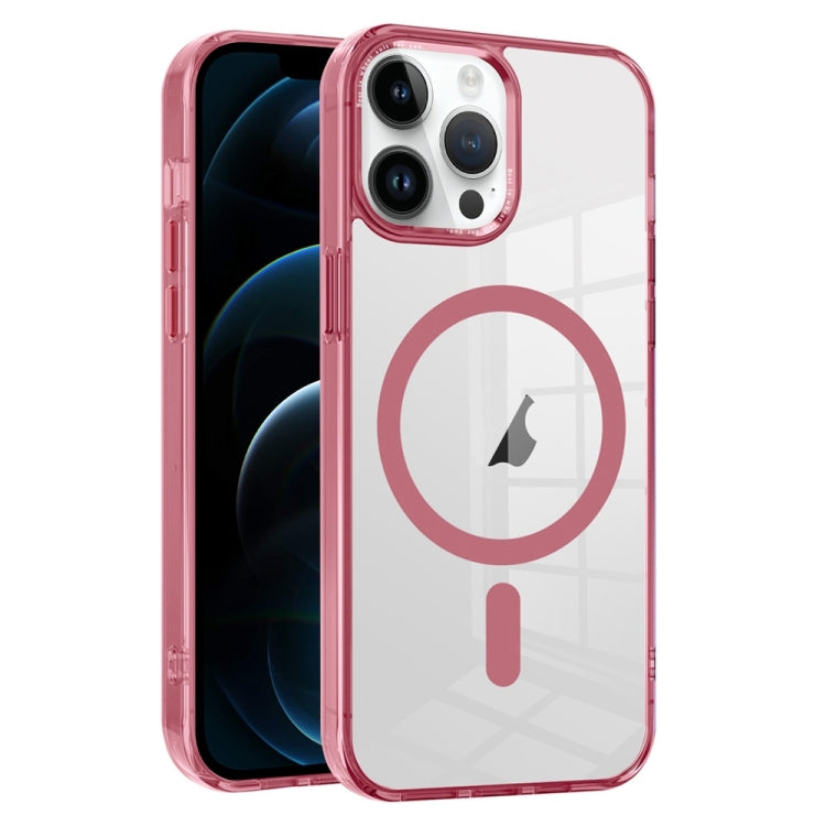 For iPhone 12 Pro Max Ice Color Magnetic Series PC + Acrylic Magsafe Phone Case(Pink) - iPhone 12 Pro Max Cases by buy2fix | Online Shopping UK | buy2fix