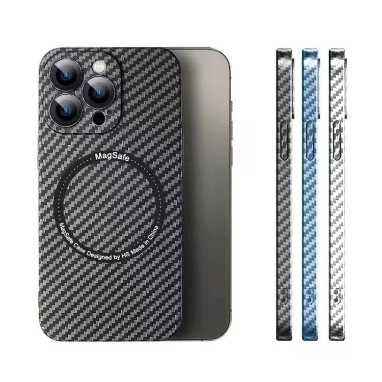 For iPhone 14 Pro Max MagSafe Magnetic PC Carbon Fiber Phone Case with Lens Film(Black) - iPhone 14 Pro Max Cases by buy2fix | Online Shopping UK | buy2fix